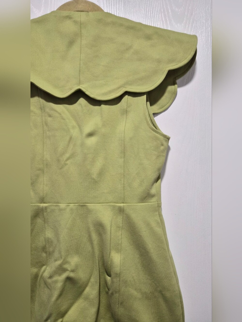 Maeve Anthropologie Scalloped Buttondown Green Mini Dress Size XS - Picture 10 of 14